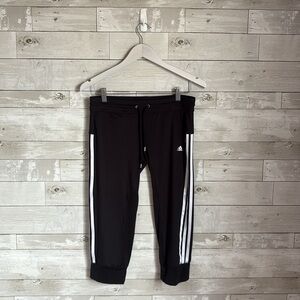 Classic Adidas Black Crop Joggers